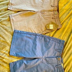 Boys big youth VOLCOM blue grey shorts lot size 25 (10) new w/ tags surf hybrid